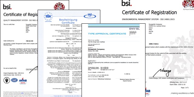swagelok certification
